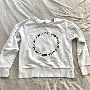 OBEY white crew neck sweatshirt (women’s S)